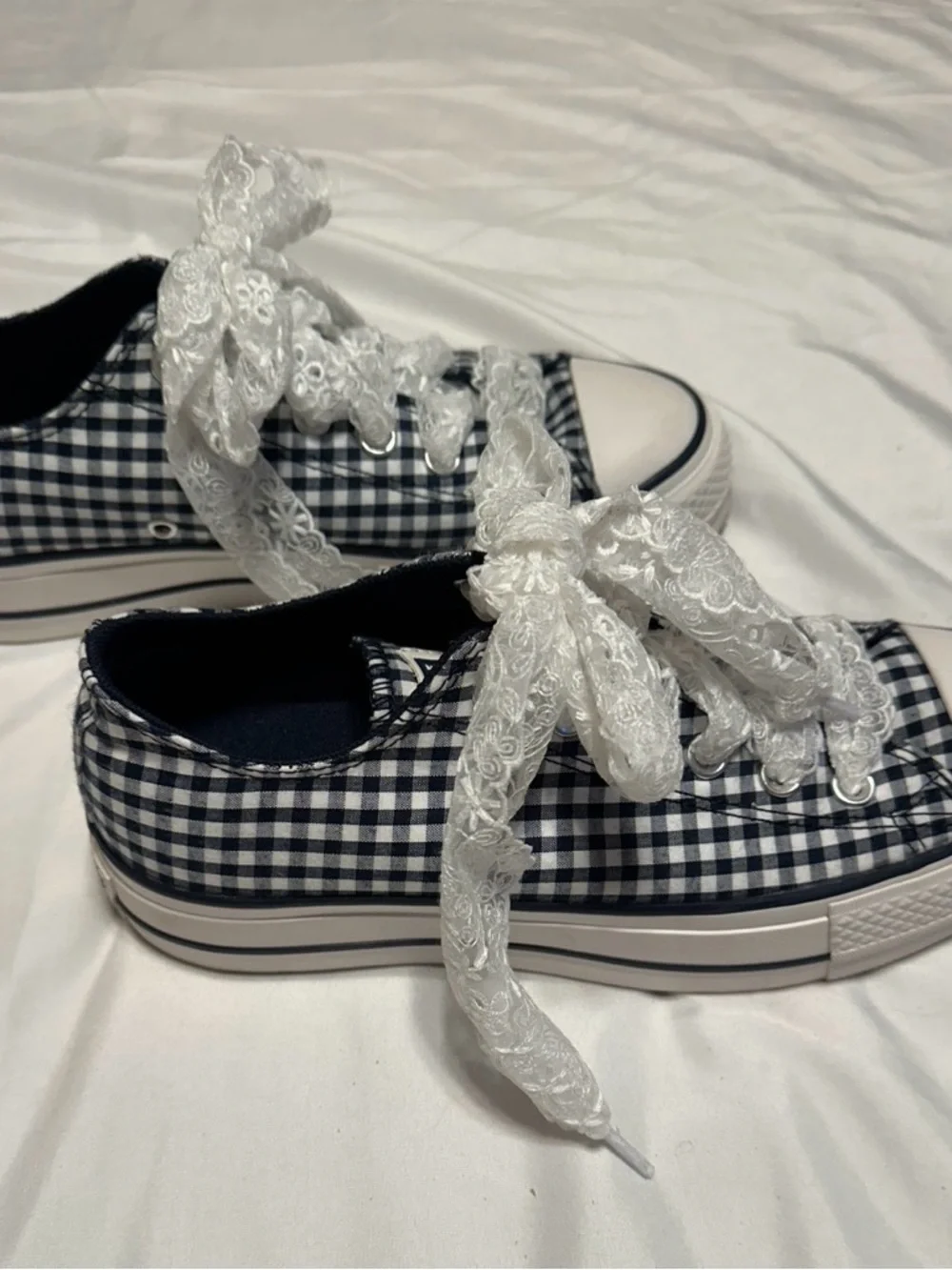 Converse Chuck Taylor All Star Lift Gingham Sneakers 8.5M #coquette#y2k#skater - Picture 4 of 9